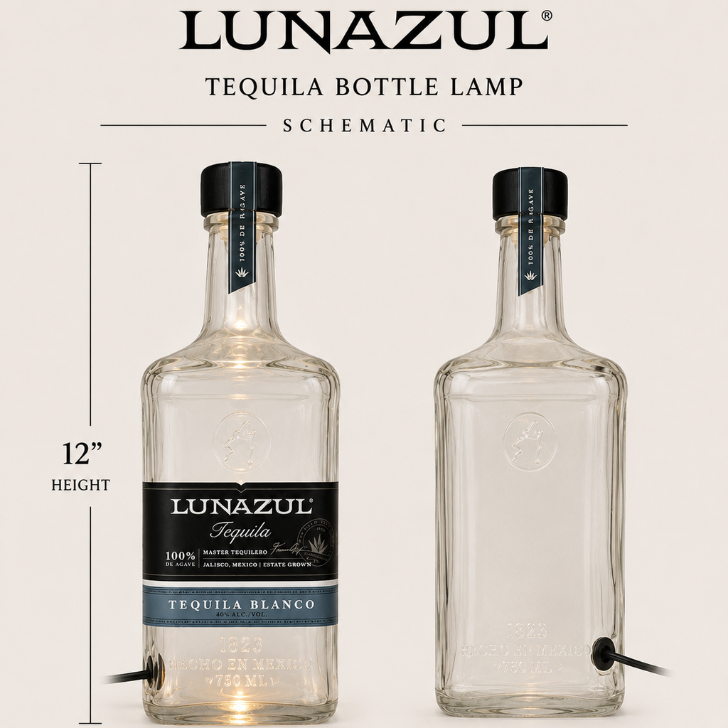 Lunazul® Tequila Extra Large Bottle Accent Lamp