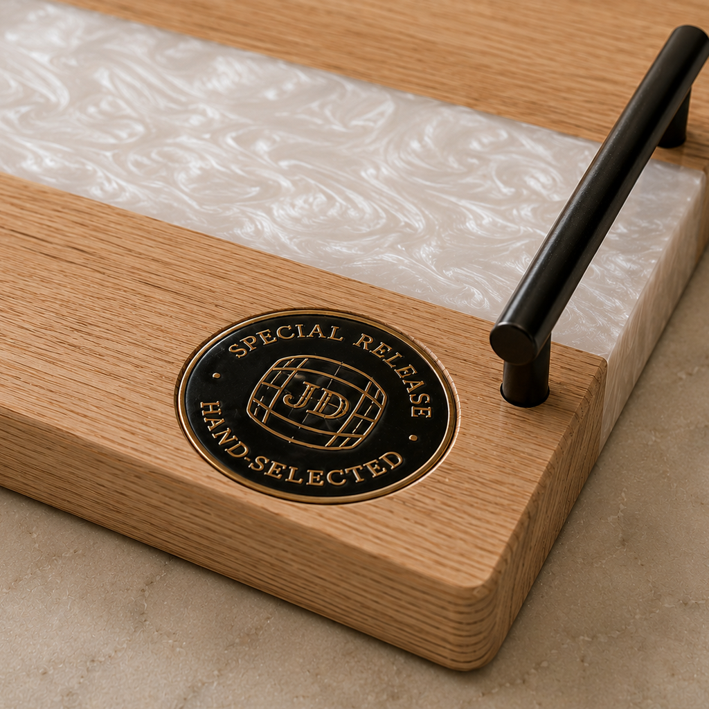 Jack Daniel's® Special Release Bottle Top Inlay Charcuterie Board