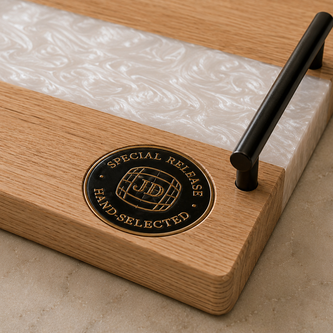 Jack Daniel's® Special Release Bottle Top Inlay Charcuterie Board