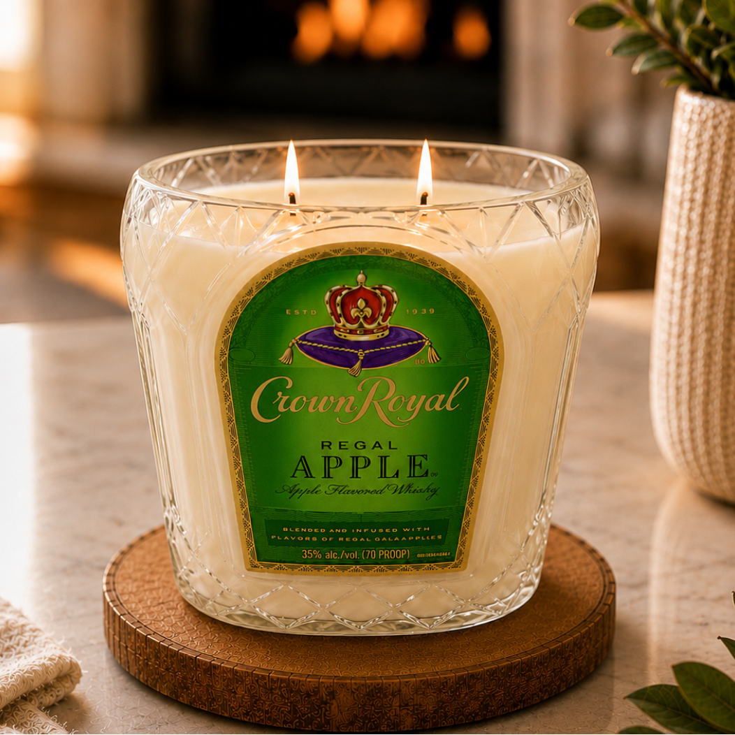 Authentic Crown Royal® Regal Apple Bottle Candle 20 oz