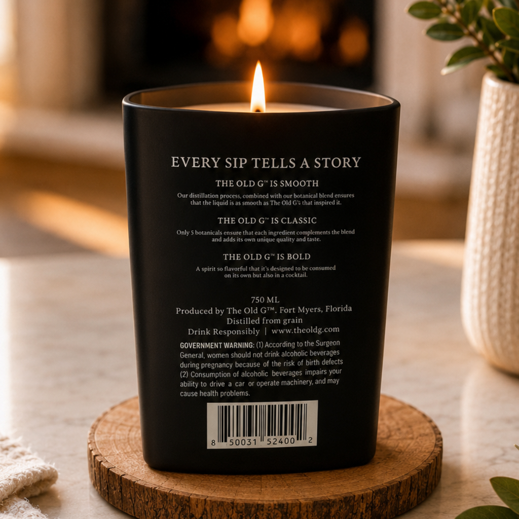 The Old G® Gin Bottle Candle 20 oz