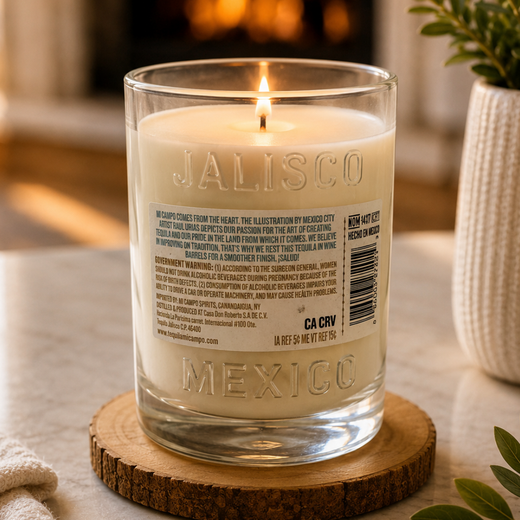 Mi Campo® Tequila Bottle Candle 20 oz