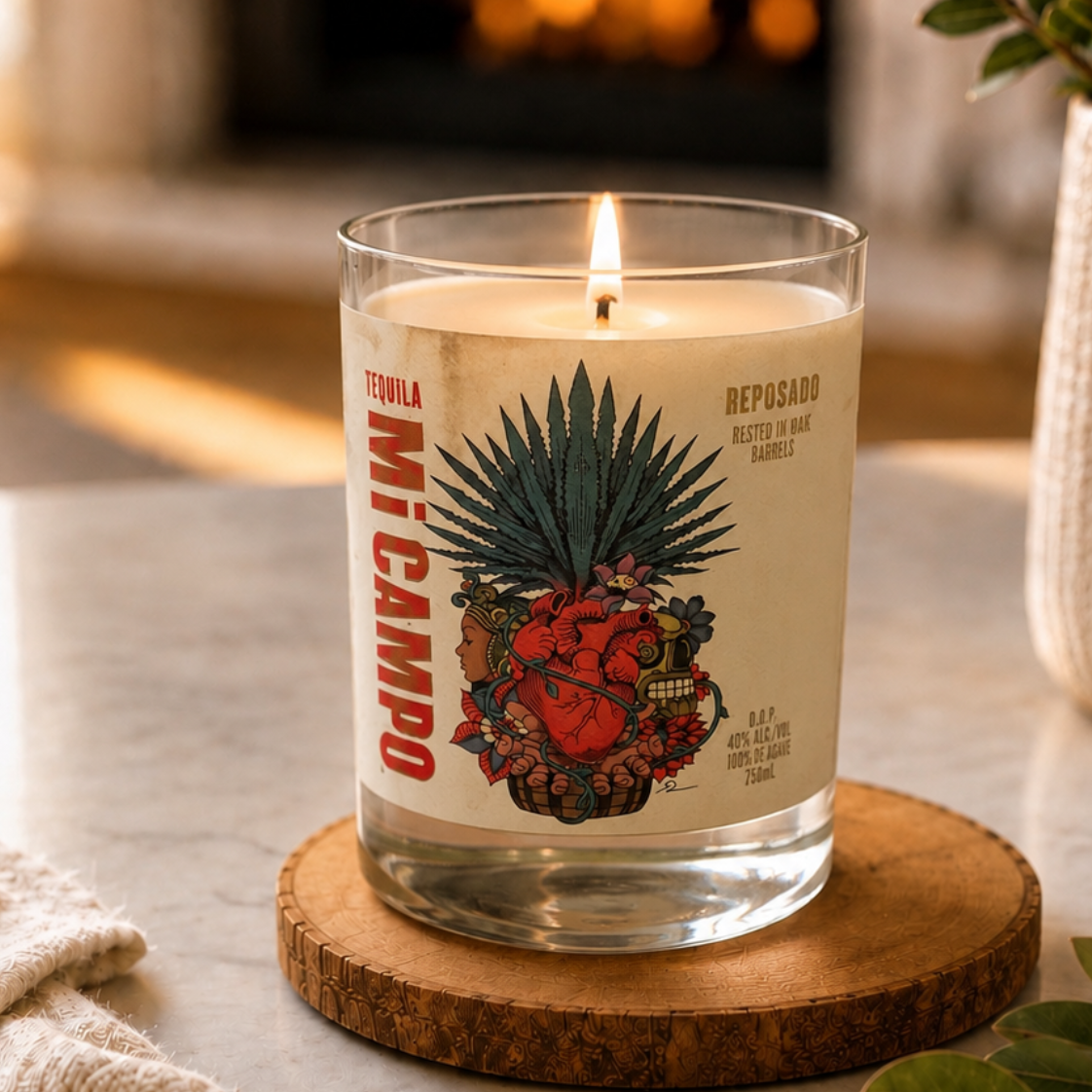 Mi Campo® Tequila Bottle Candle 20 oz