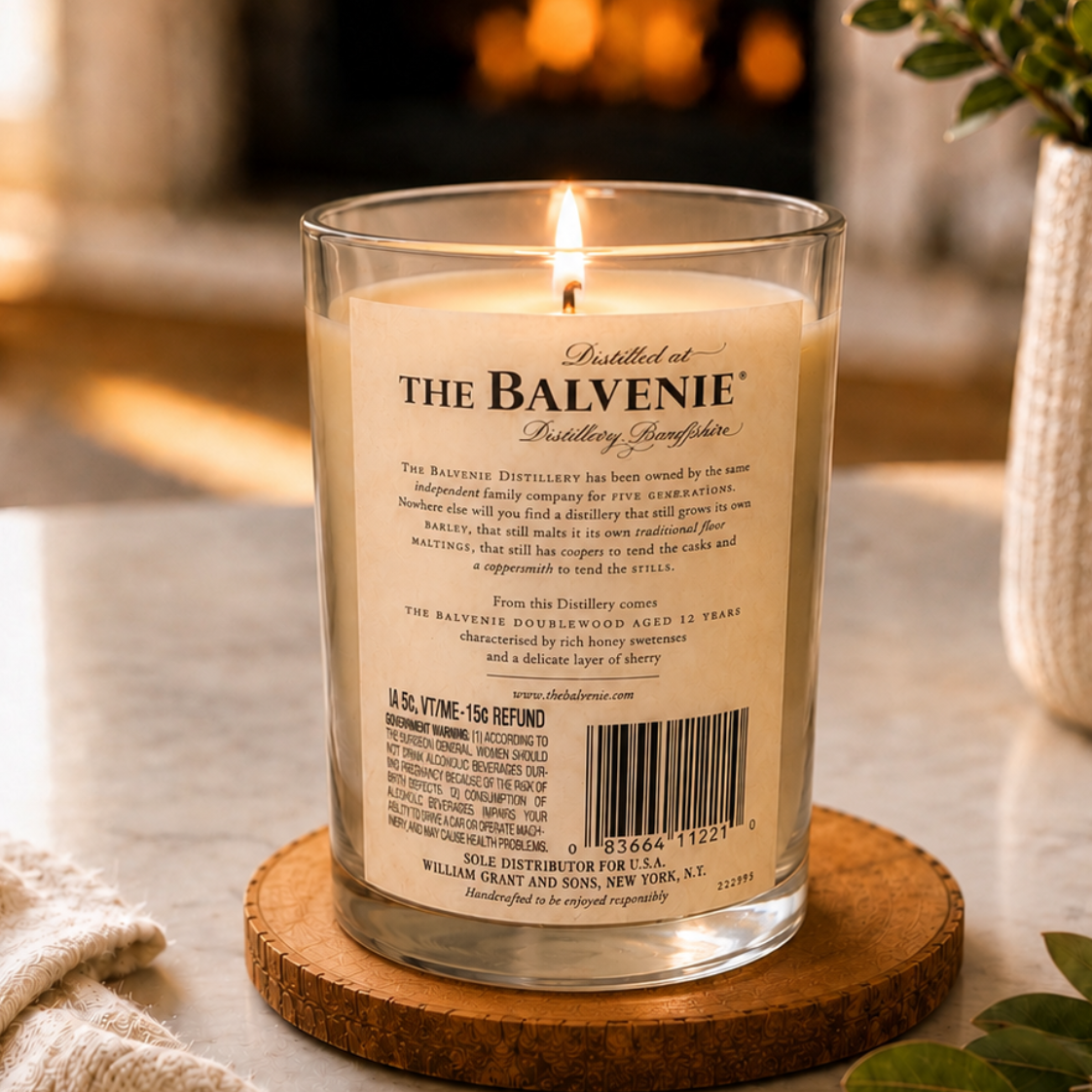 The Balvenie® DoubleWood® 12 Year Bottle Candle 20 oz