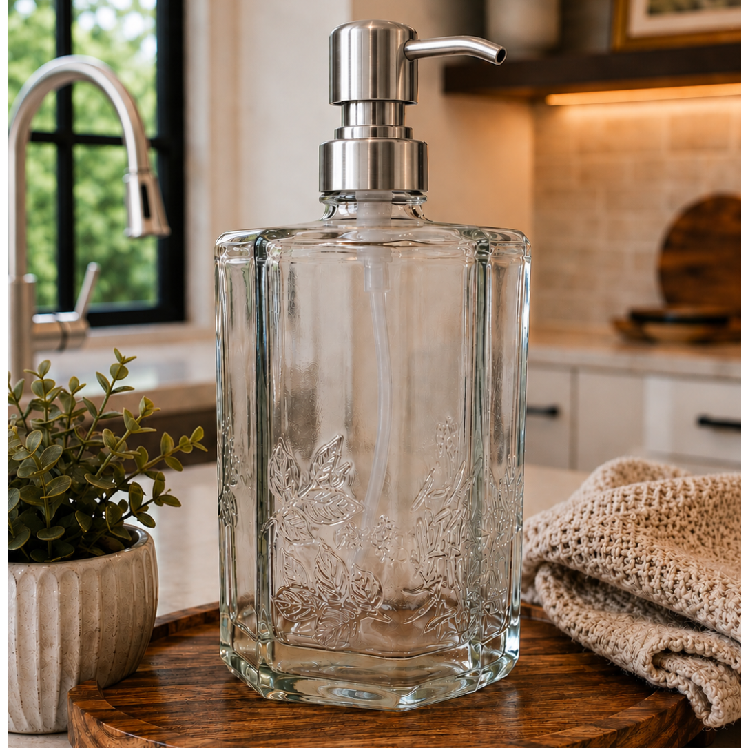 Suntory® Bottle Soap Dispenser Brushed Nickle