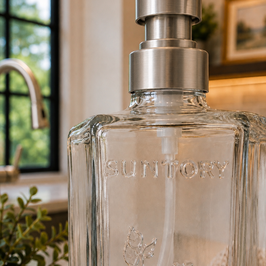 Suntory® Bottle Soap Dispenser Brushed Nickle