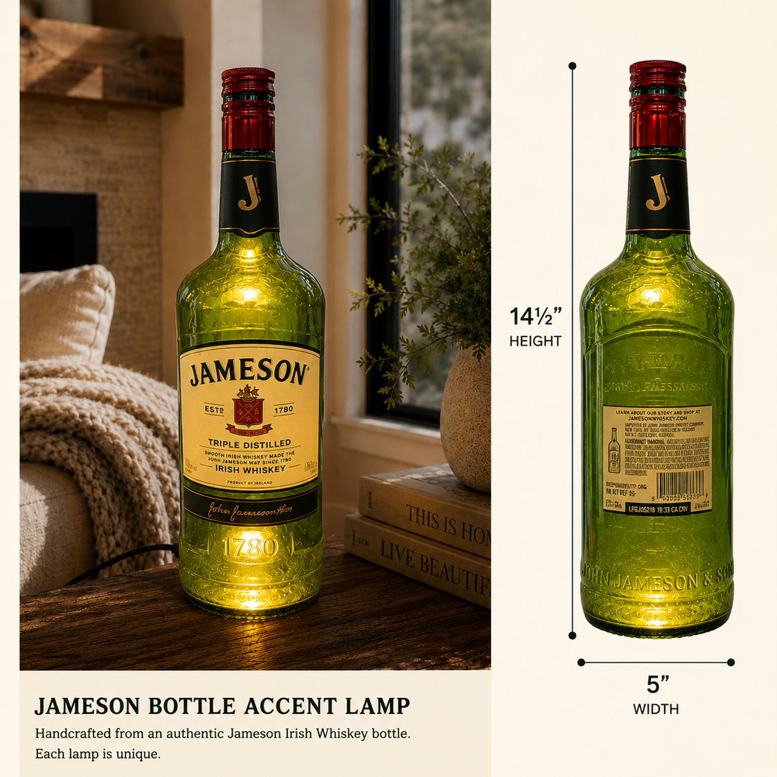 Jameson® Whiskey Extra Large Bottle Accent Lamp