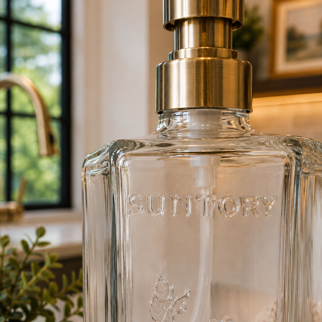 Suntory® Bottle Soap Dispenser Champagne Gold