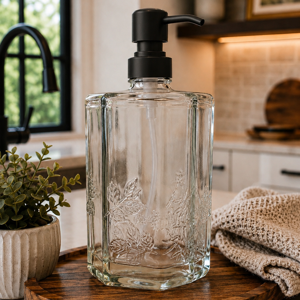 Suntory® Bottle Soap Dispenser Black