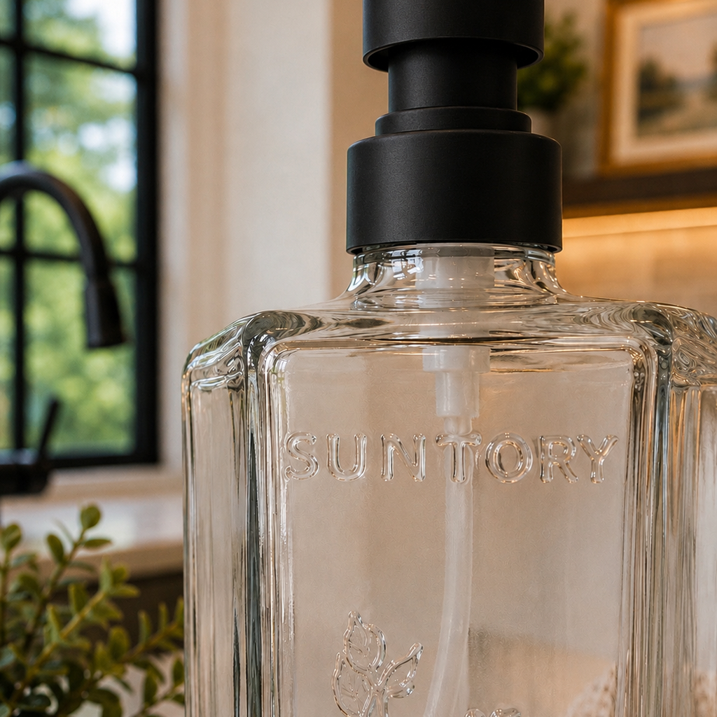 Suntory® Bottle Soap Dispenser Black