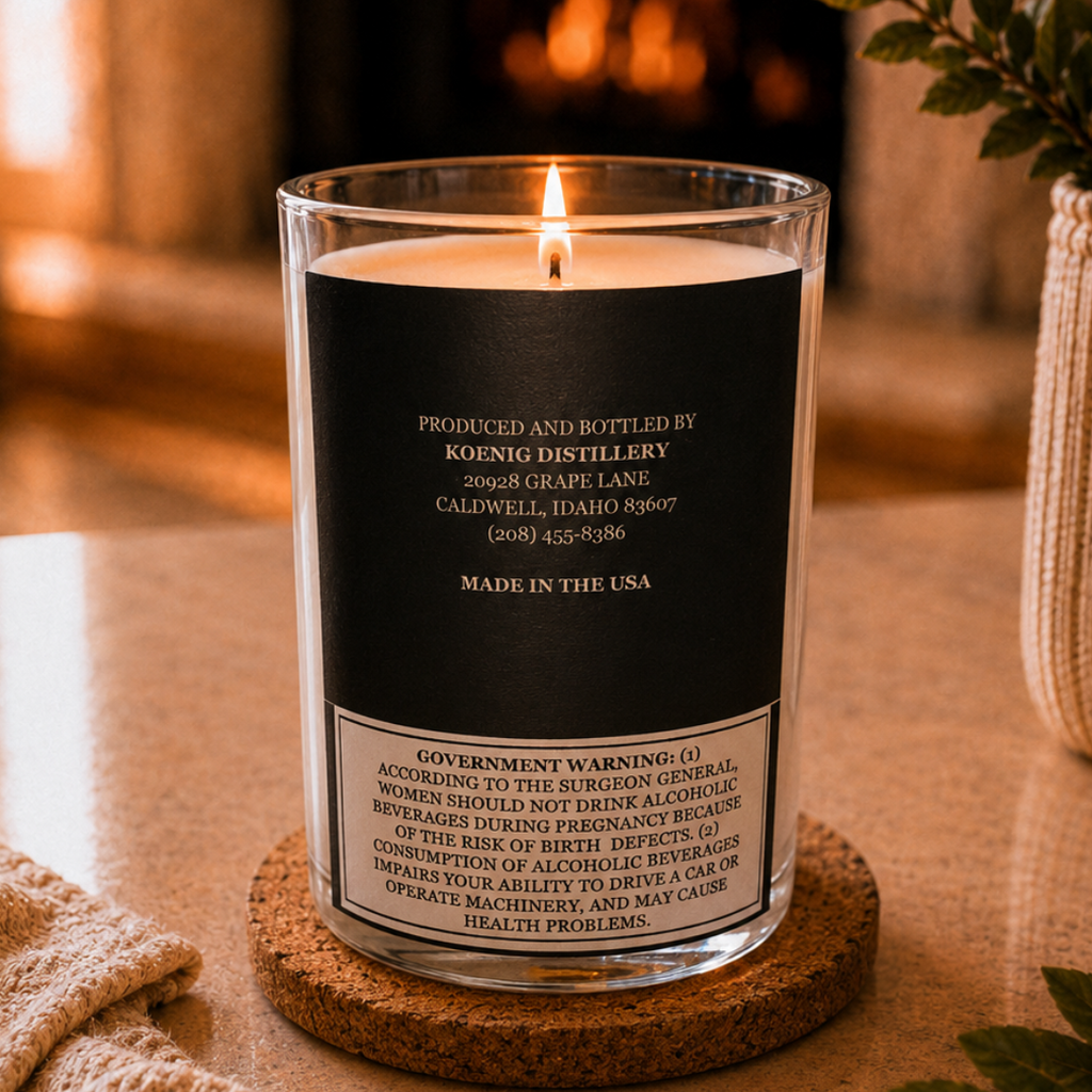 Seven Devils® Straight Bourbon Whiskey Bottle Candle 20 oz