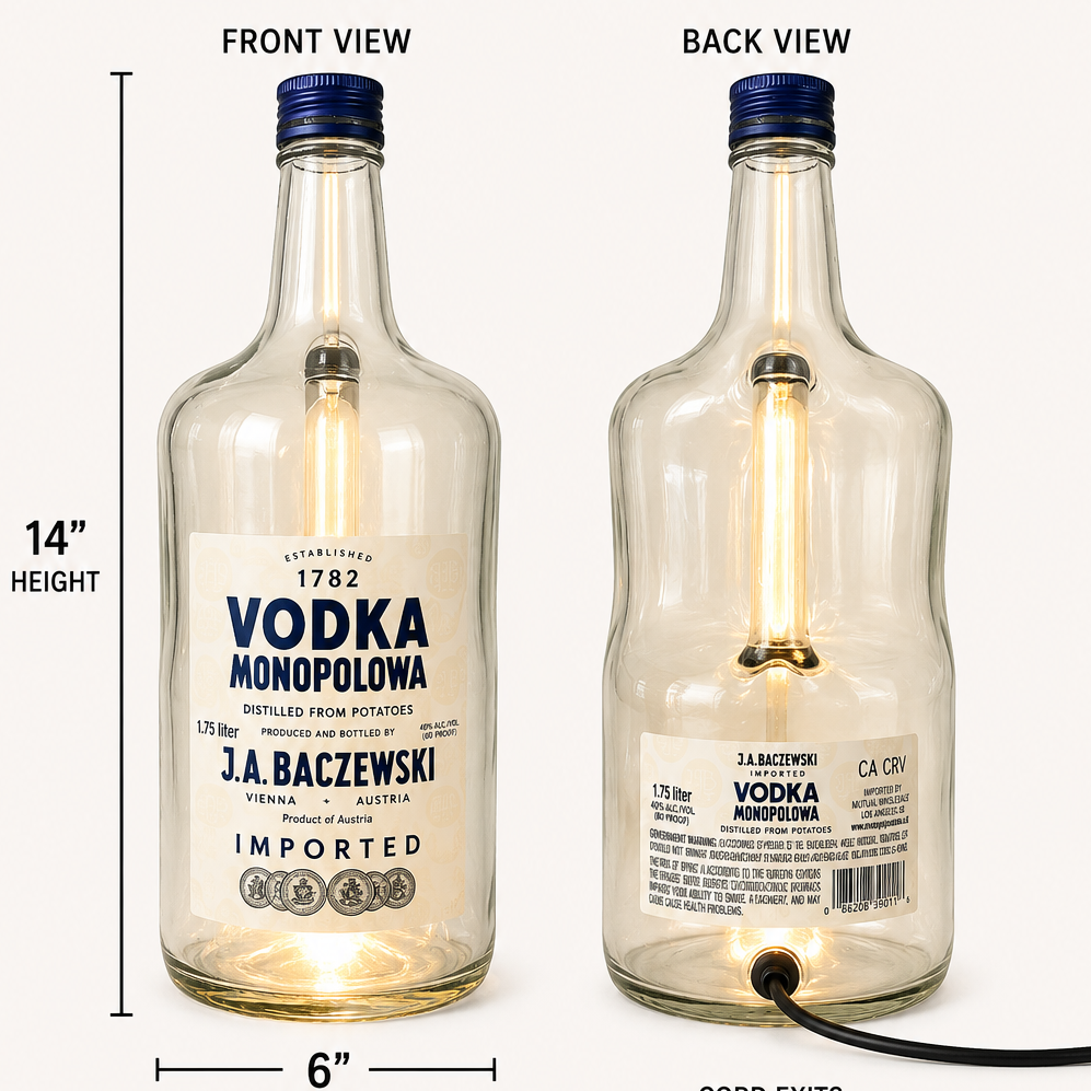 J.A. Baczewski® Monopolowa Vodka Extra Large Bottle Accent Lamp