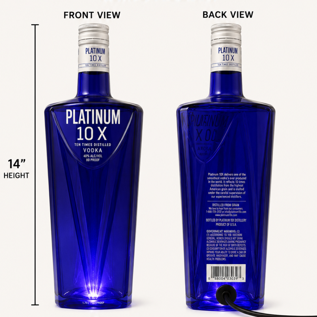 Platinum 10X® Vodka Extra Large Bottle Accent Lamp