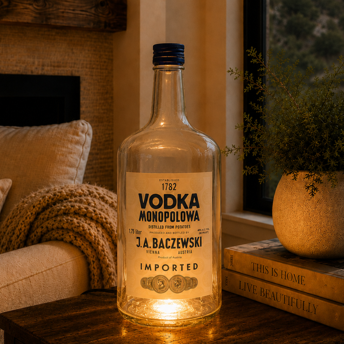 J.A. Baczewski® Monopolowa Vodka Extra Large Bottle Accent Lamp
