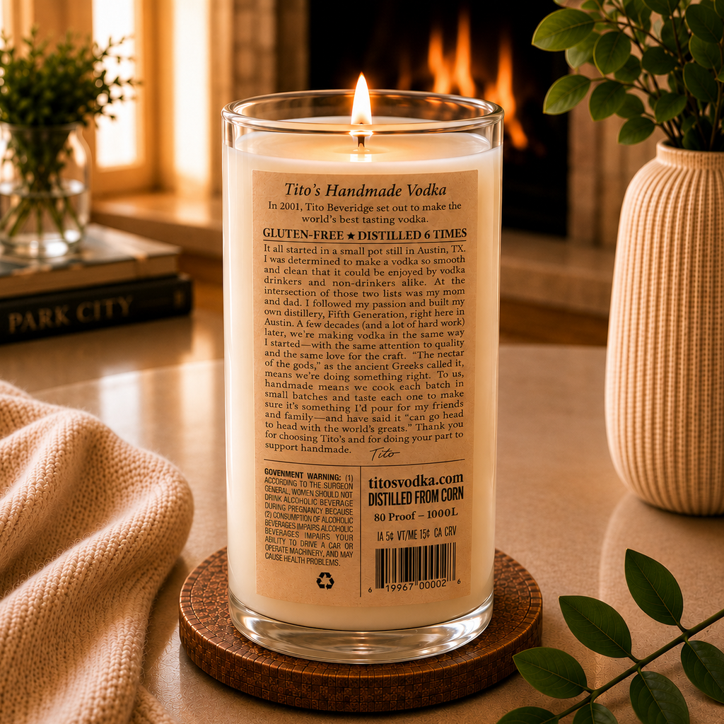 Titos® Vodka Bottle Candle 26 oz