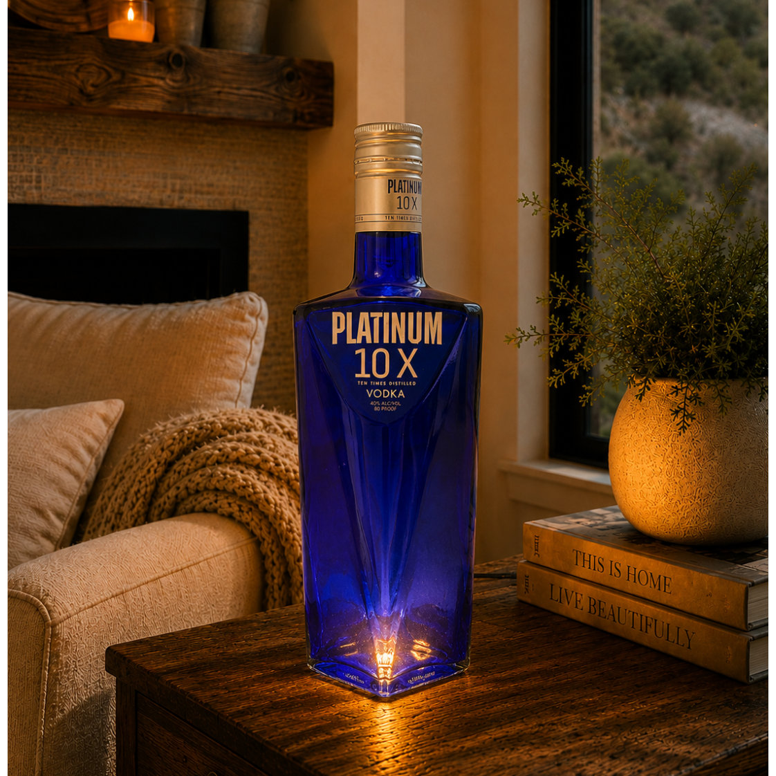 Platinum 10X® Vodka Extra Large Bottle Accent Lamp