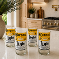 Coronita® Light Beer Bottle Drinking Glasses 10 oz – Set of 4
