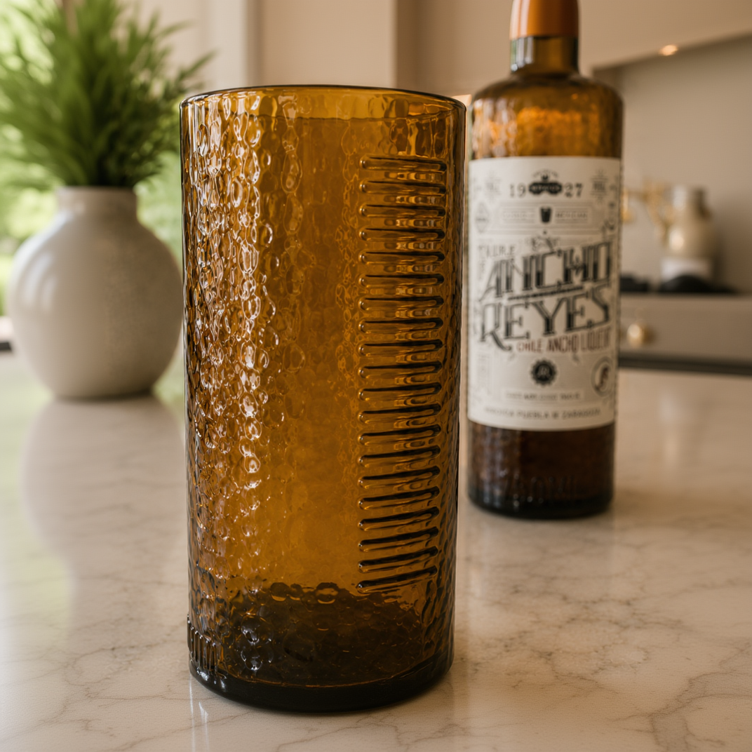 Ancho Reyes® Liqueur Bottle Drinking Glassware 16 oz – Set of 2