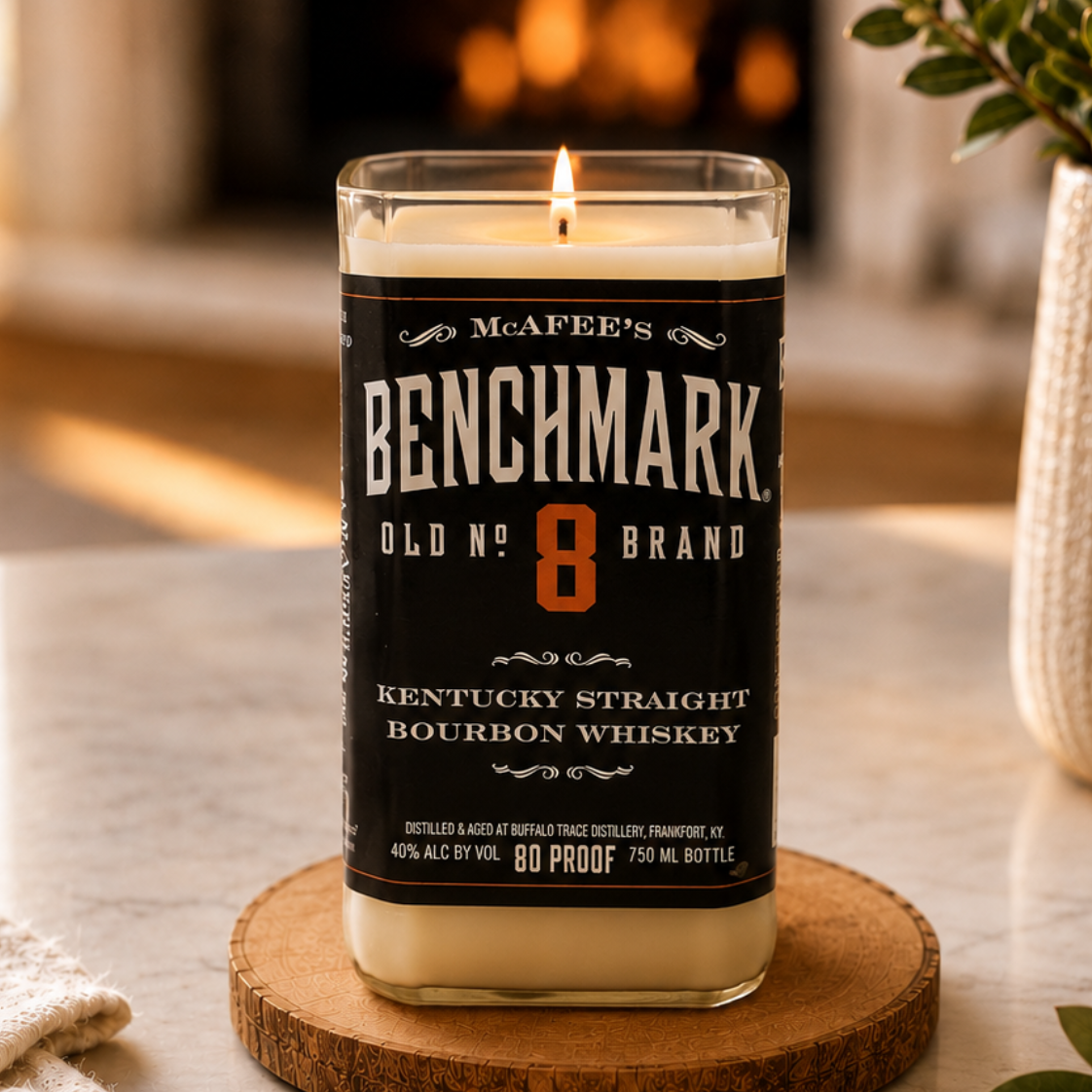 McAfee's Benchmark Old No. 8 Brand Bottle Candle – 20 oz
