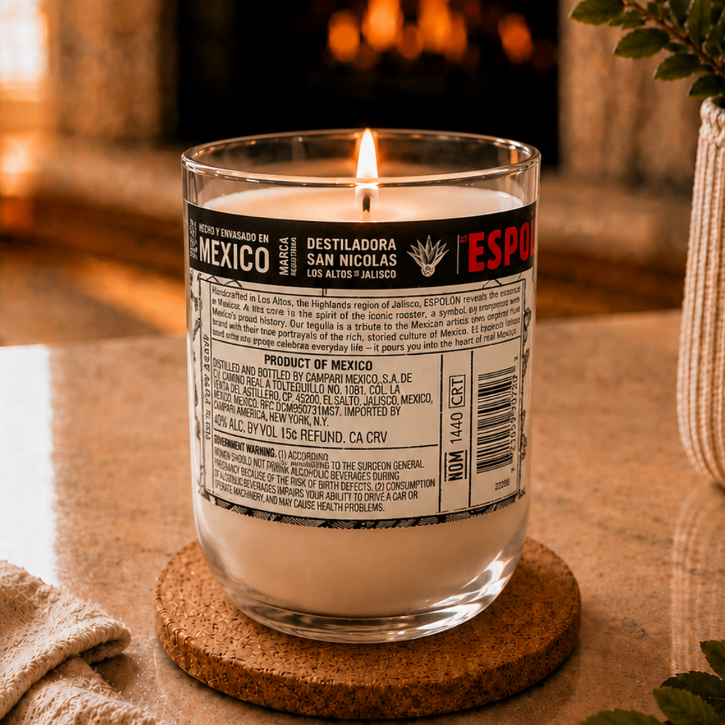 Espolòn® Tequila Blanco Upcycled Bottle Candle 20 oz