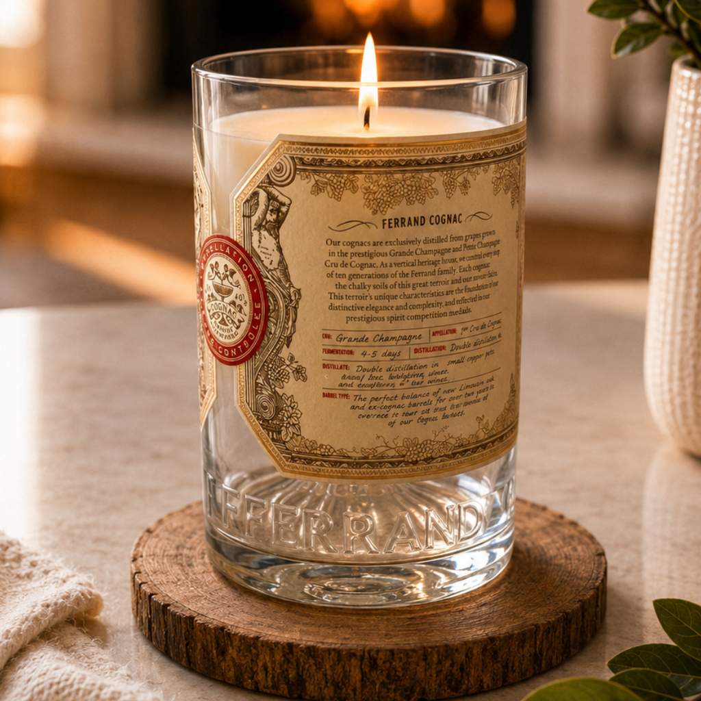 Ferrand® Cognac Bottle Candle 20 oz