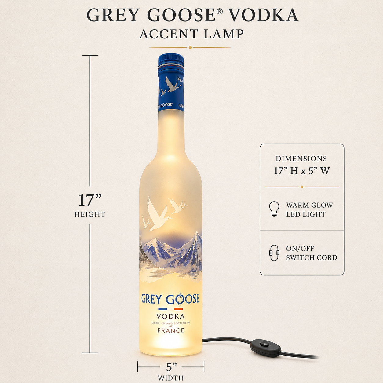 Grey Goose® Extra Large Bottle Accent Lamp