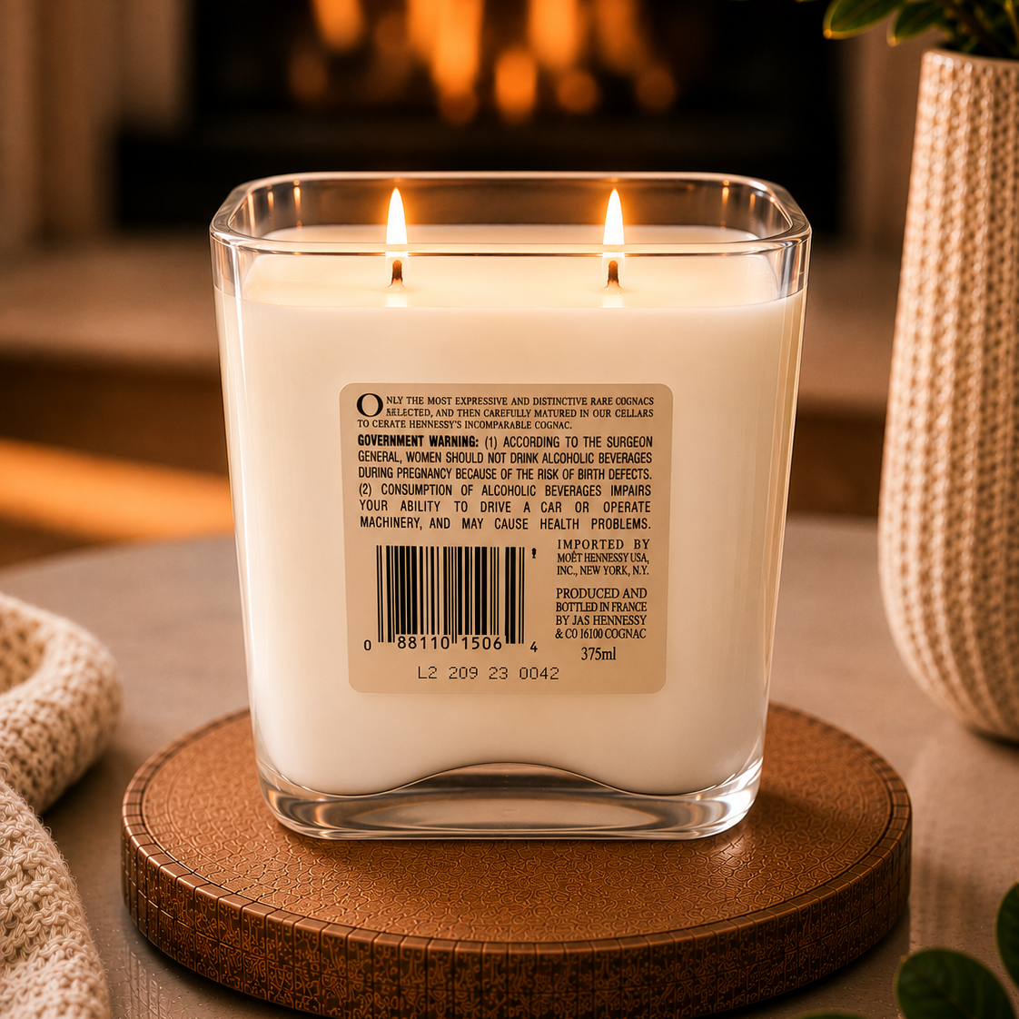 Hennessy Very Special Cognac Bottle Candle 10 oz