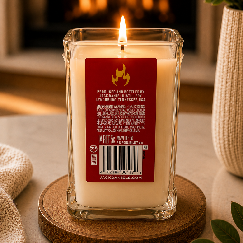 Jack Daniel Tennessee Fire Bottle Candle 20 oz