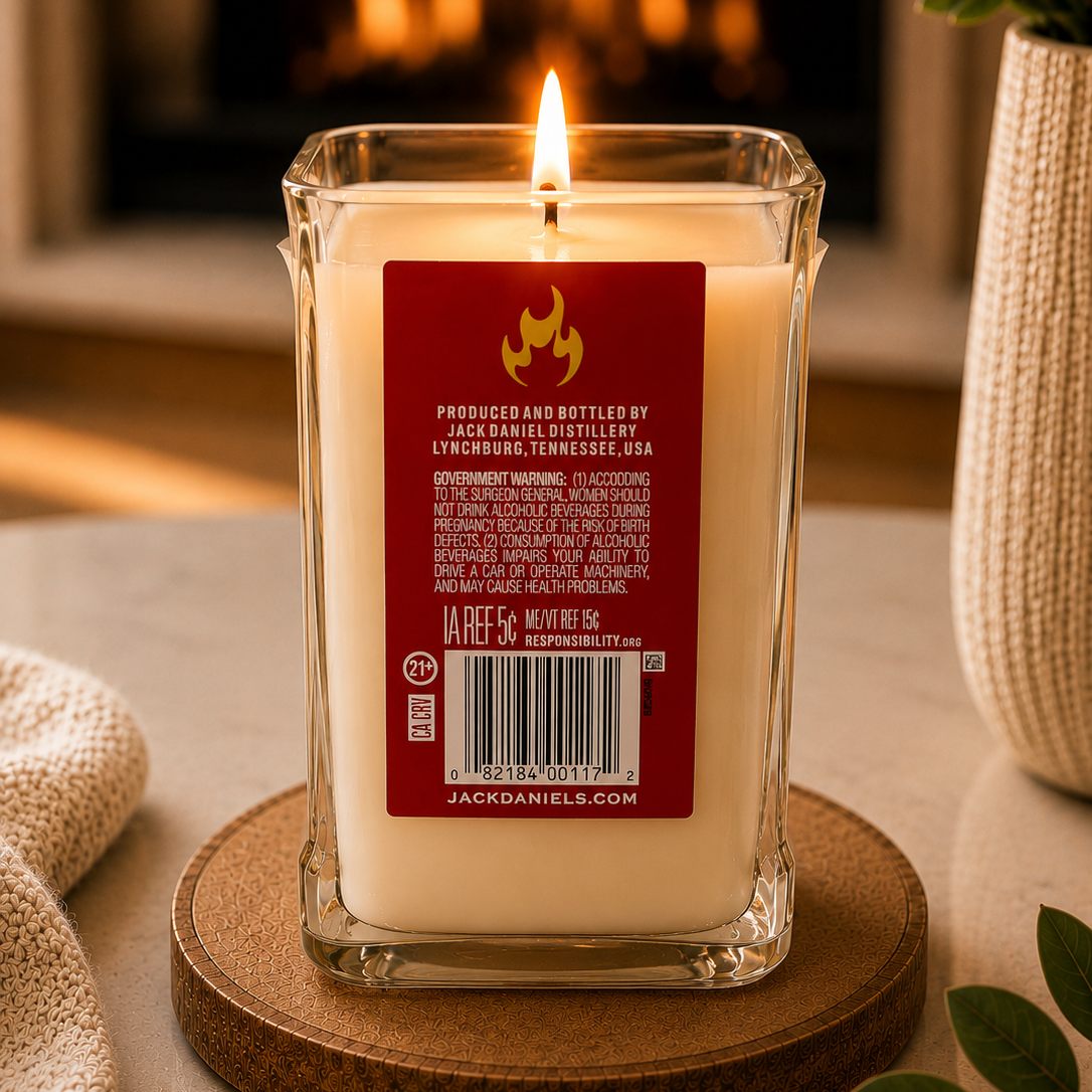 Jack Daniel Tennessee Fire Bottle Candle 20 oz