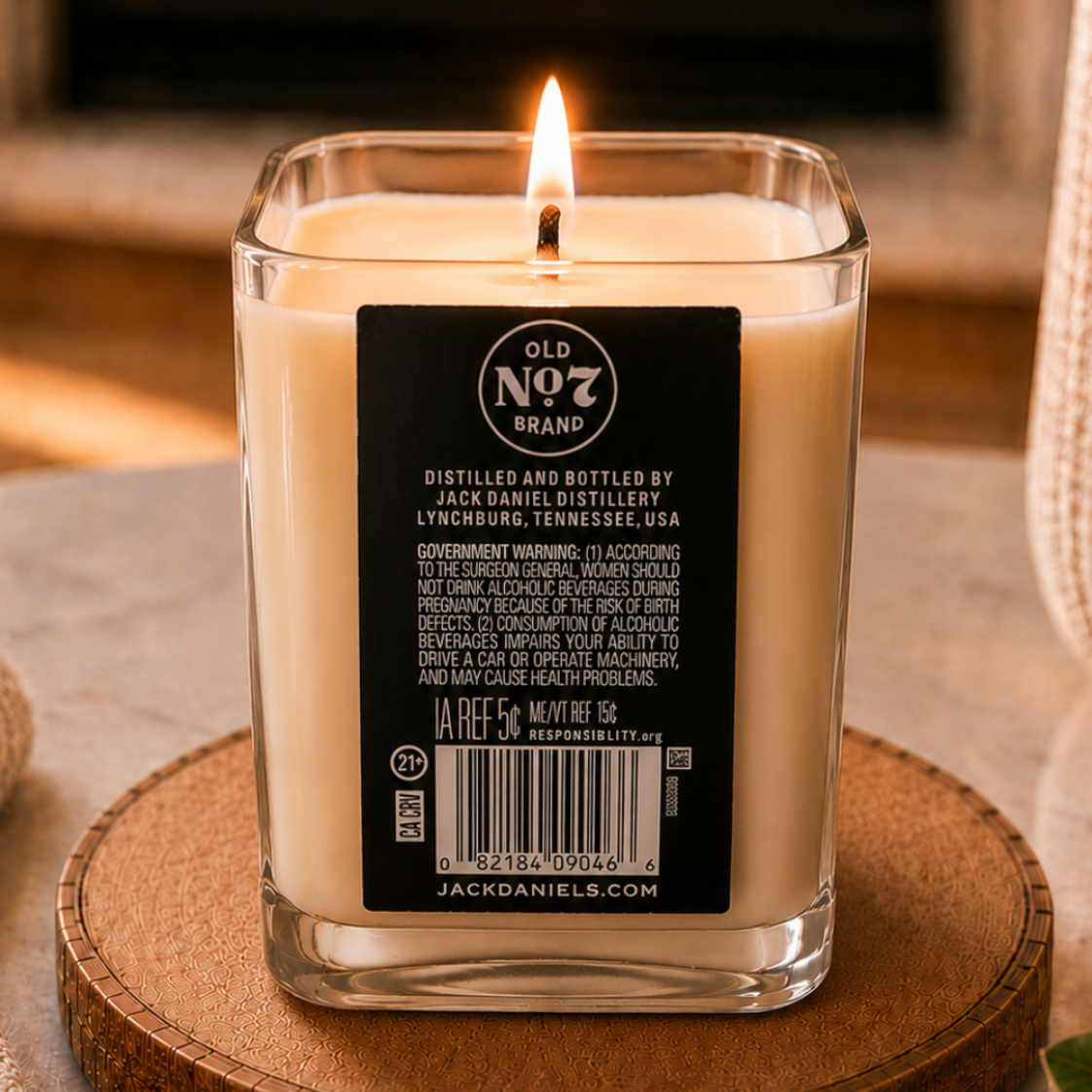 Jack Daniel Bottle Candle 20 oz