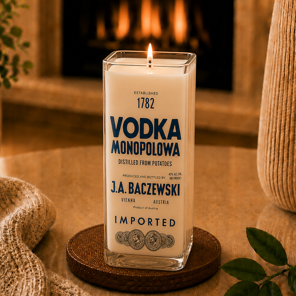 J.A. Baczewski® Monopolowa Vodka® Bottle Candle 20 oz