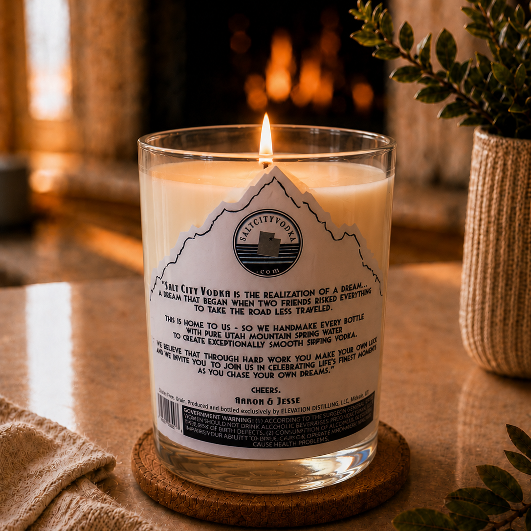 Salt City Vodka® Bottle Candle Bottle Candle 20 oz