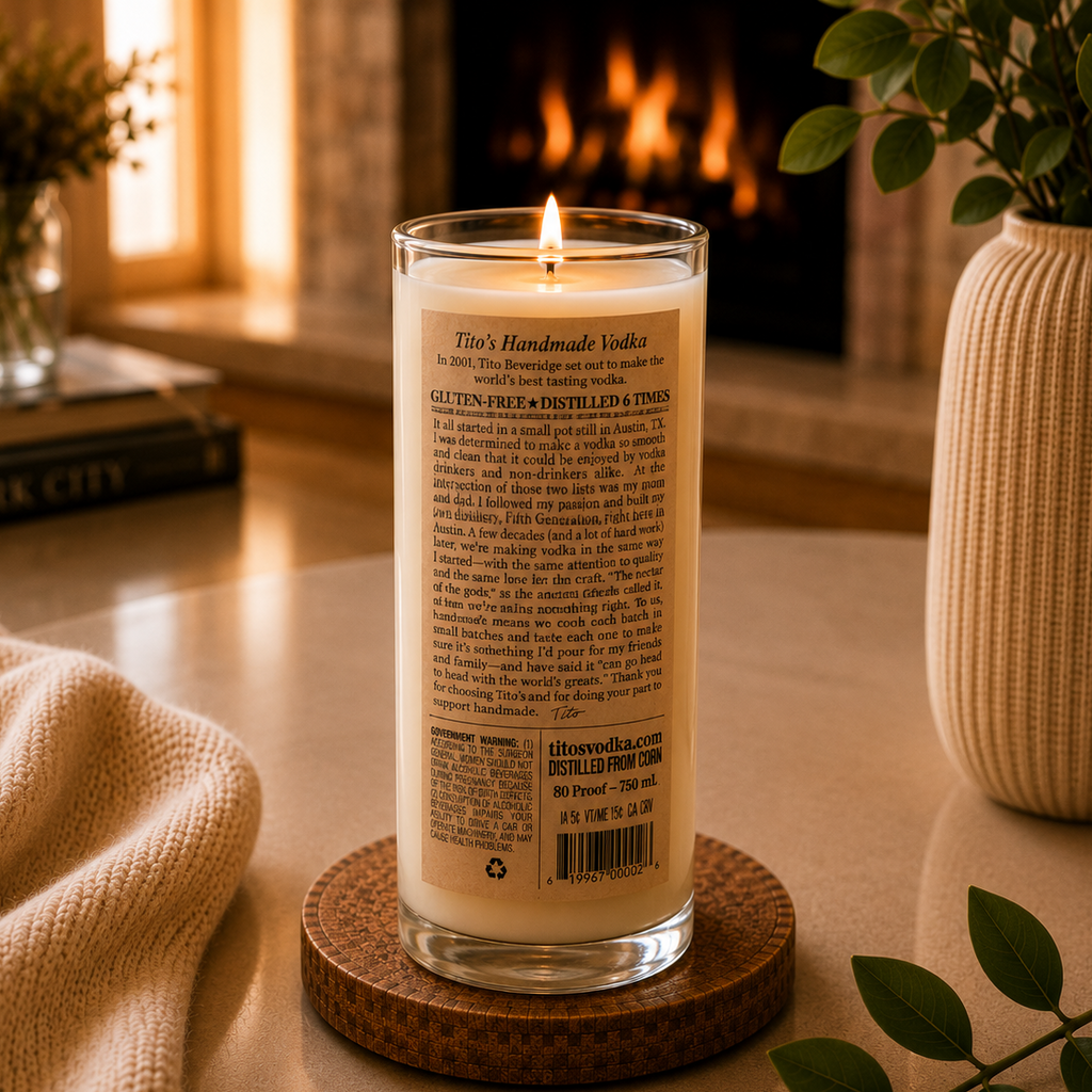 Tito's® Vodka Bottle Candle 20 oz
