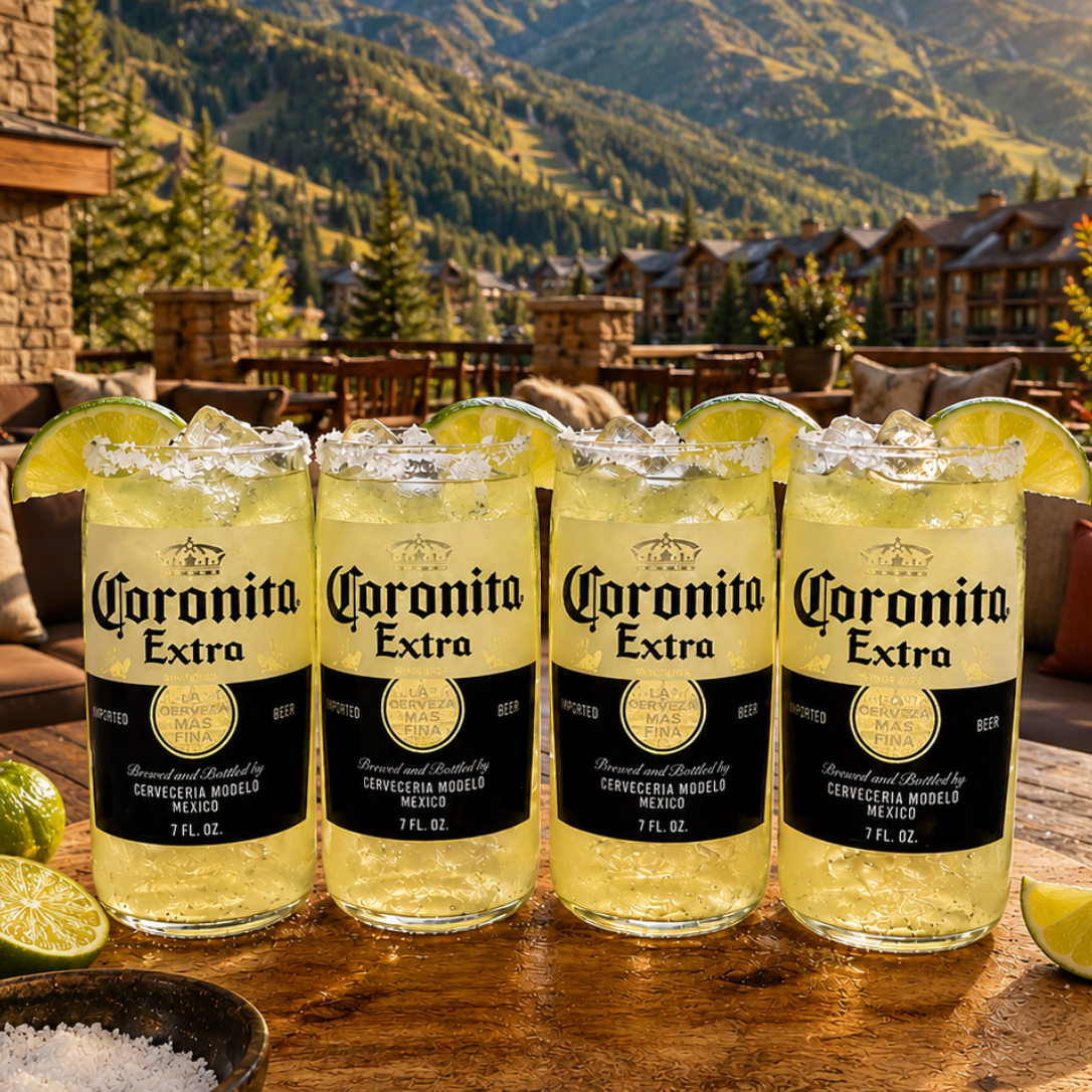 Coronita® Bottle  Margarita & Cocktail Glasses 6 oz – Set of 4