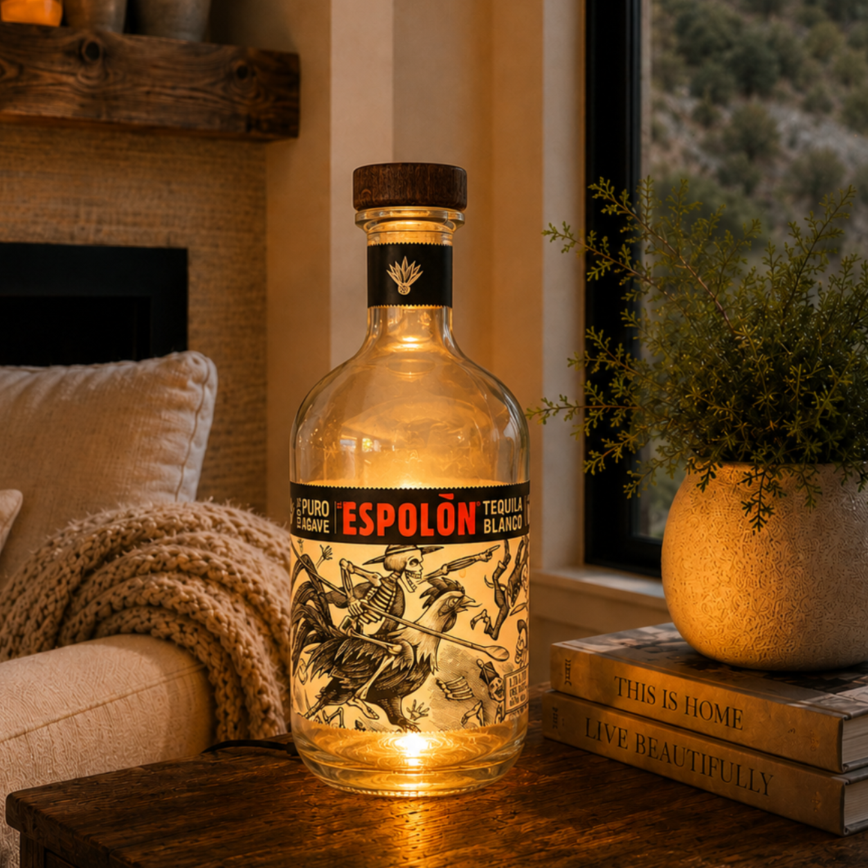 Espolón® Tequila Extra Large Bottle Accent Lamp
