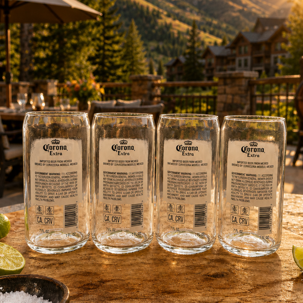 Coronita® Bottle  Margarita & Cocktail Glasses 6 oz – Set of 4